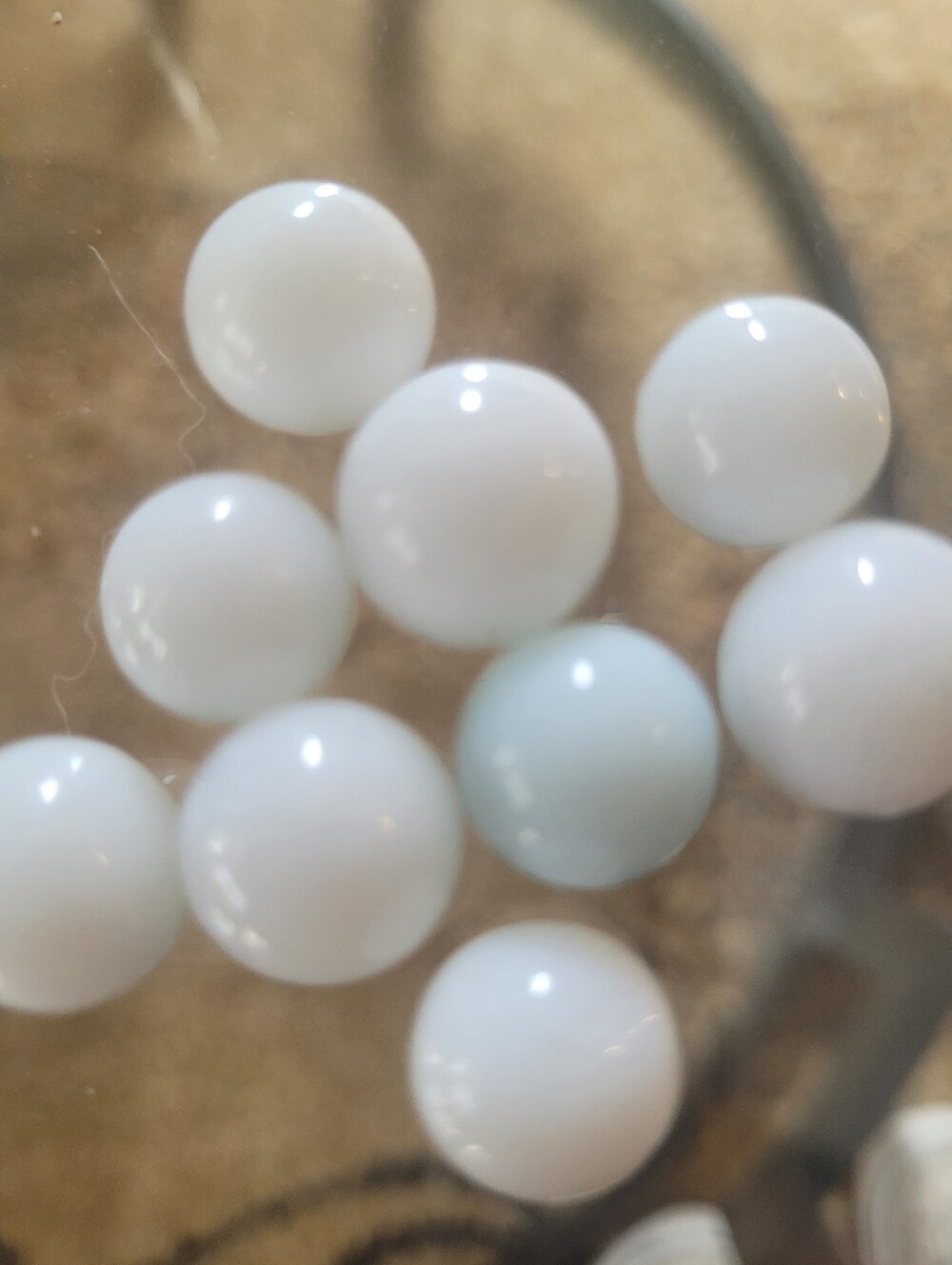 White Antique Decorative Glass Marbles - Home Accents